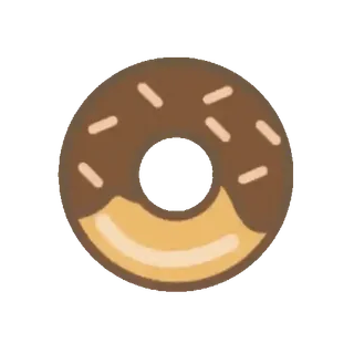🤗 donut, dessert, food, sweet, chocolate telegram sticker