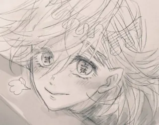 🧐 Anime, Manga, Skizze, Zeichnung, Porträt, Gesicht telegram sticker