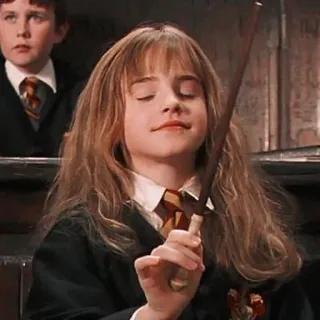 🦋 Hermione Granger Harry Potter czarodziej, magia, szkoła, różdżka, uczeń whatsapp sticker