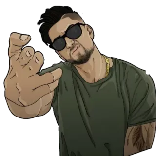 ☠ mężczyzna, środkowy palec, gest, osoba, naklejka telegram sticker