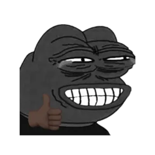 😂 pepe, meme, katak, jempol whatsapp sticker