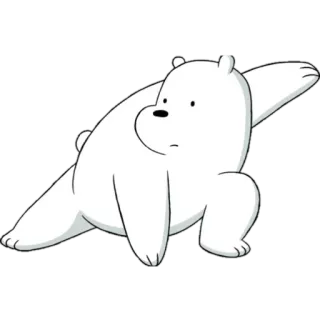 🐼 Ice Bear We Bare Bears urso polar, urso, desenho animado, We Bare Bears, fofo, personagem telegram sticker