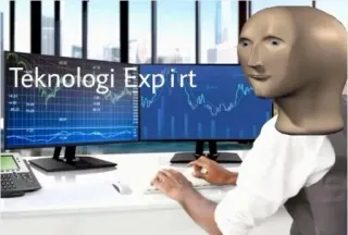 🖥 Meme Man Teknologi Expirrt Mème, Stonks, Entreprise, Finance, Mème Internet, Humour whatsapp sticker