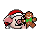🍪 schwein, weihnachten, mittelfinger, lebkuchenmann, pixelkunst whatsapp sticker