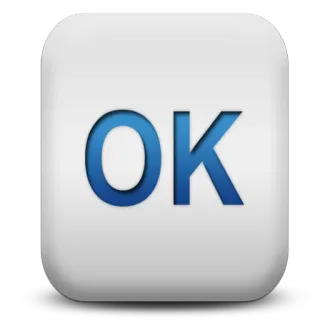 👌 OK ok, azul, branco, botão telegram sticker