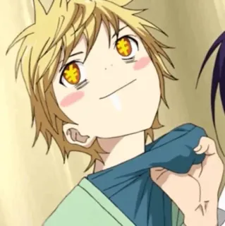 💈 Yukine Noragami Anime, Manga, Personage, Geel haar, Spiritueel whatsapp sticker
