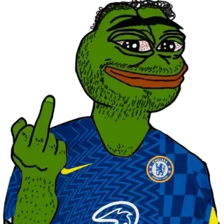 🖕 Pepe the Frog 페페, 개구리, 가운데 손가락, 불쾌한, 밈 telegram sticker