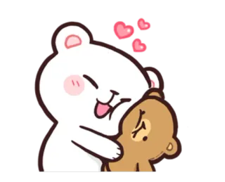 🤗 ursos, amor, fofo, abraço, desenho animado telegram sticker