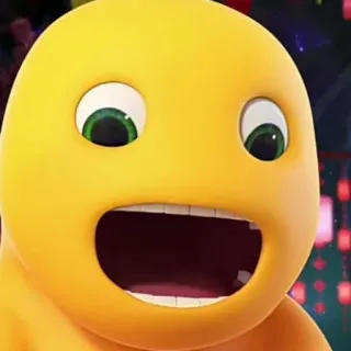 🦖 Dibujos animados, Emoji, Divertido, Personaje, Amarillo, Cara telegram sticker