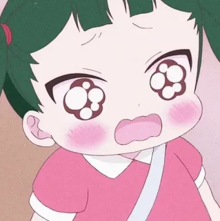 😭 dễ thương, anime, em bé, bé gái, hoạt hình, trẻ em telegram sticker