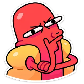 🌶️ Hotdog, Myślenie, Jedzenie, Kreskówka, Zdezorientowany telegram sticker