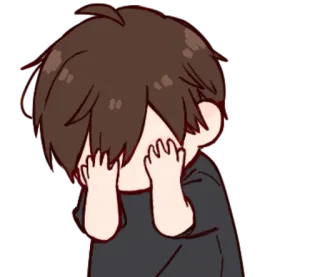 🎭 Cartone animato, Anime, Triste, Piangendo, Angosciato, Emozionale, Personaggio telegram sticker