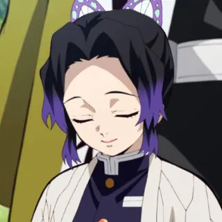 🦋 Shinobu Kocho Demon Slayer Shinobu Kocho, Demon Slayer, Anime, Manga, Personnage, Papillon, Sourire telegram sticker