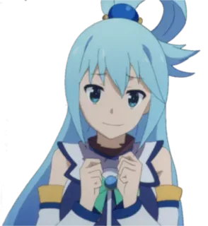 😌 Aqua Konosuba 动漫, 老婆, 女神, 可爱, 为美好的世界献上祝福, 动漫女孩 telegram sticker