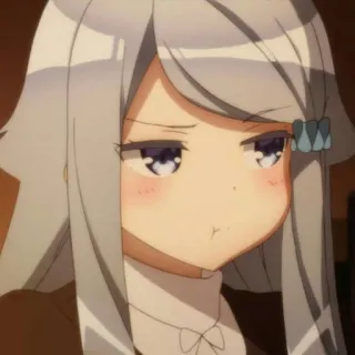 😒 Anime, Ragazza, Carino, Cartone animato, Manga, Personaggio telegram sticker