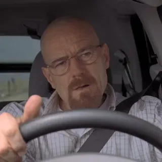 🧪 Walter White Breaking Bad Walter White, Breaking Bad, car, driving, man telegram sticker