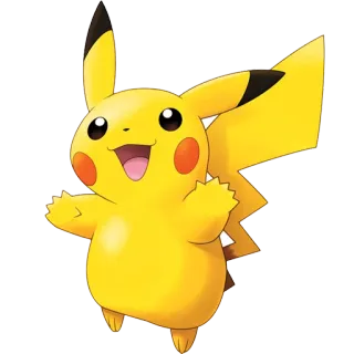 😃 Pikachu Pokemon Pikachu, Pokémon, Anime, Desenho animado, Fofo, Amarelo, Elétrico whatsapp sticker
