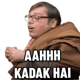 😂 AAAHHH
KADAK HAI divertente, meme, reazione, indiano, espressione, uomo telegram sticker