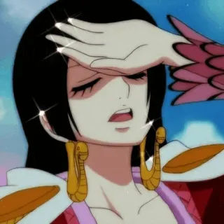 🖤 Boa Hancock One Piece Anime, Boa Hancock, One Piece, Nhân vật, Nữ, Bông tai rắn telegram sticker