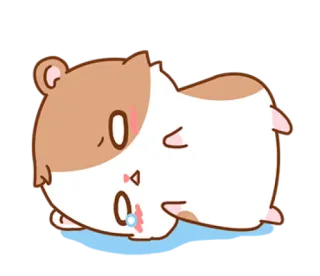 😢 süß, hamster, traurig, weinend, tier, kawaii telegram sticker