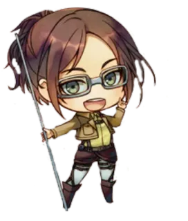 😃 Hange Zoë Attack on Titan Anime, Chibi, L'Attaque des Titans, Hange Zoë, Personnage, Fanart telegram sticker