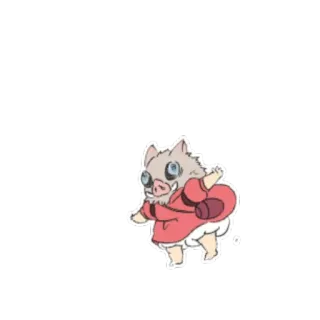 👘 Inosuke Hashibira Demon Slayer Anime, Demon Slayer, Inosuke Hashibira, Charakter, süß, Aufkleber telegram sticker