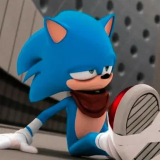😓 Sonic the Hedgehog Соник, Мультфильм, Ёж, Синий, Уставший telegram sticker