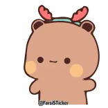 😜 FarsaSticker gấu, dễ thương, nhãn dán, động vật, hoạt hình, gạc, kawaii telegram sticker