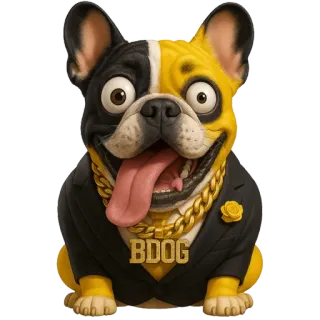 🤪 BDOG Hund, Bulldogge, Cartoon, Tier, süß, lustig telegram sticker