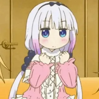 🔮 Kanna Kamui Miss Kobayashi's Dragon Maid Anime, Fofo, Kawaii, Kanna, Dragão, Chibi telegram sticker