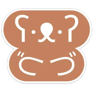 🧸 ぞ゚づ animal, urso, kawaii, fofo, marrom, japonês whatsapp sticker