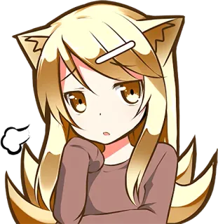💨 动漫, 猫娘, 卡哇伊, 卡通, 贴纸 whatsapp sticker