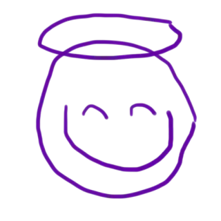 😇 rosto, sorriso, emoji, anjo, auréola, feliz, simples, fofo whatsapp sticker