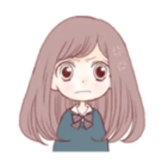 ✨ Anime, Ragazza, Arrabbiata, Cartone animato, Sticker, Frustrata telegram sticker