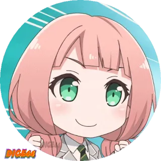 😄 DIG4U 애니메이션, 캐릭터, 귀여운, 소녀, 디지털 아트 whatsapp sticker