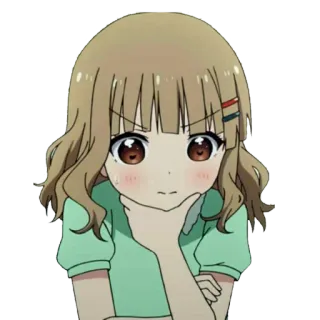 🤔 动漫, 女孩, 卡通, 可爱, 角色, 生气 telegram sticker
