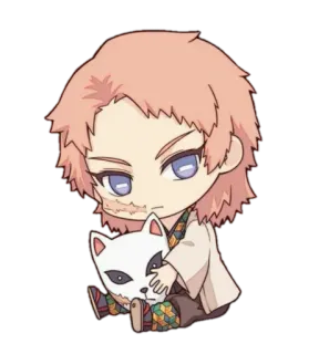 🎭 Sabito Demon Slayer Anime, Demon Slayer, Sabito, Personaggio, Maschera telegram sticker