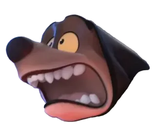😱 собака, мультфильм, животное, выражение, испуганный, злой, смешной telegram sticker