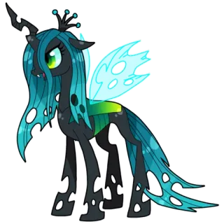😄 Queen Chrysalis My Little Pony My Little Pony, Rainha Chrysalis, personagem de desenho animado, fantasia telegram sticker