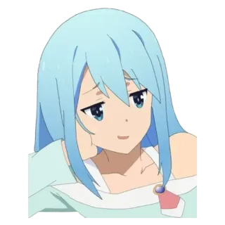 💟 Aqua Konosuba Anime, Femme, Personnage, Konosuba, Aqua whatsapp sticker