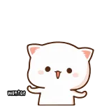 😄 wonter gato, lindo, animal, pegatina, dibujos animados, kawaii, feliz whatsapp sticker