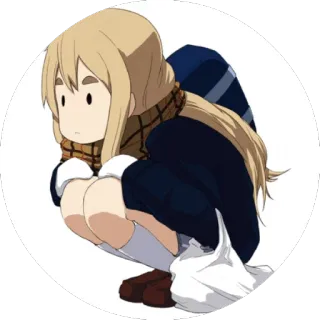 👀 Anime, Carino, Ragazza, Cartone animato, Kawaii, Personaggio whatsapp sticker