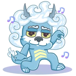 😏 Desenho animado, Lobo, Música, Fofo, Animal, Personagem telegram sticker