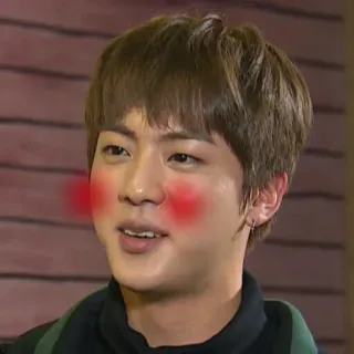 🙃 Jin kpop, imut, tersipu, idola, penyanyi telegram sticker