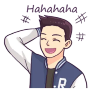 😂 Hahahahaha laughing, cartoon, character, happy, cheerful, positive telegram sticker