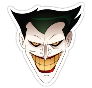 😁 Joker Coringa, vilão, quadrinho, personagem, DC Comics telegram sticker