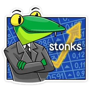 🙂 stonks Stonks, Meme, Finanzen, Aktienmarkt, Investment, Humor, Trading telegram sticker