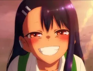 😁 Nagatoro Don't Toy with Me, Miss Nagatoro อนิเมะ, มังงะ, นางาโทโระ, ยิ้ม, ตัวละคร whatsapp sticker