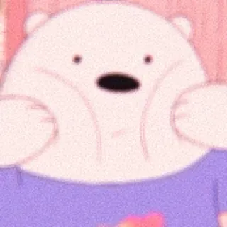 🧸 Ice Bear We Bare Bears белый медведь, мы обычные медведи, мультфильм, медведь, милый whatsapp sticker