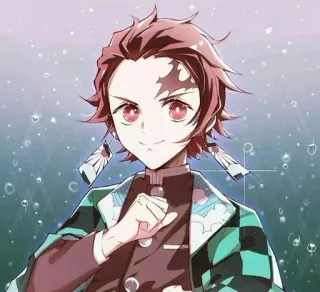 🍃 Tanjiro Kamado Demon Slayer Anime, Demon Slayer, Tanjiro Kamado, Manga, Personaje, Japonés whatsapp sticker